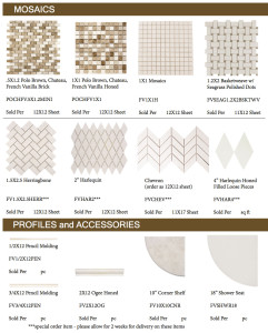 French-Vanilla-Limestone-Mosaics-Profiles-and-Accessories | Speartek Tile